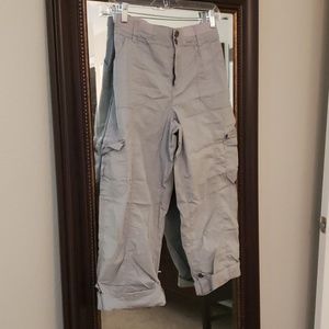 Light grey cargo capris